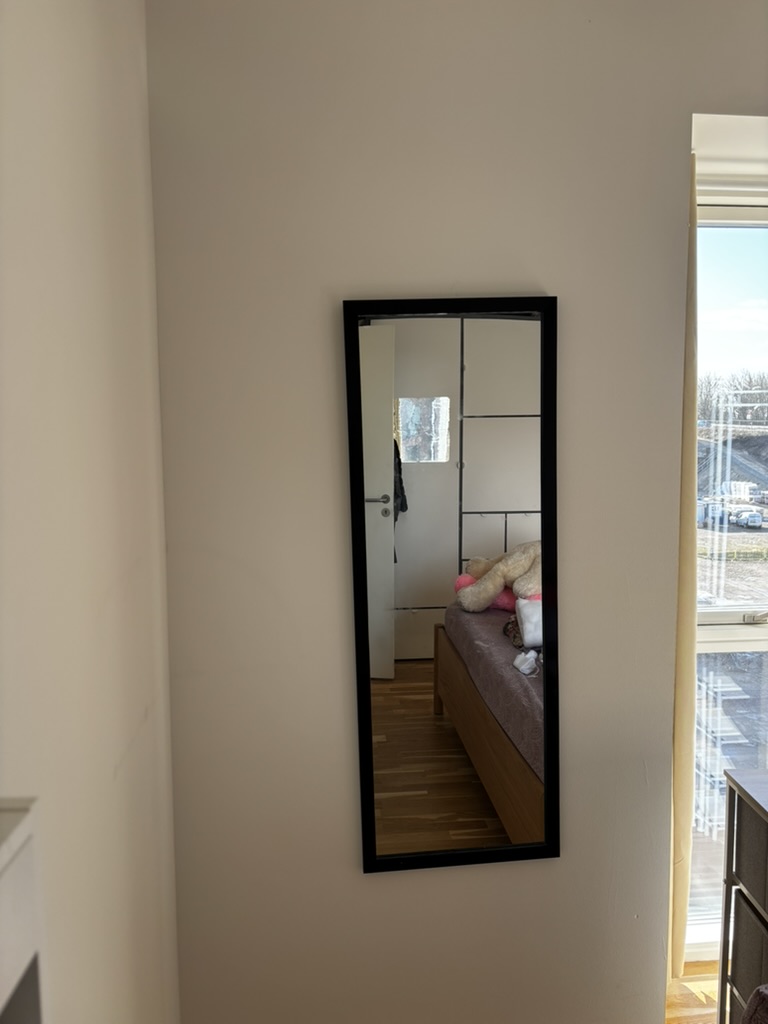 Wall-mounted full-length mirror